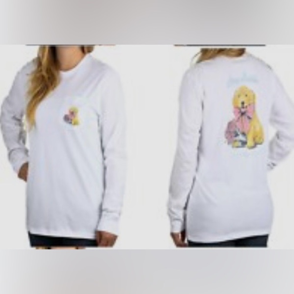 Lauren James White Long Sleeve Shirt with Pocket Design, size XXL